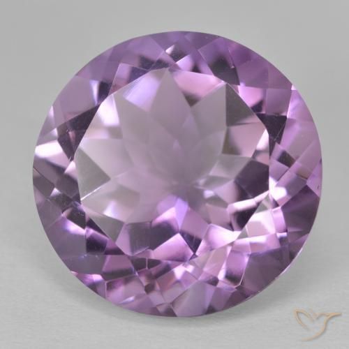 13.34 ct Violet Amethyst Stone, Natural Amethyst in Round Facet Shape for Sale