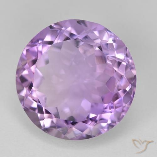 12.13 ct Violet Amethyst Stone, Natural Amethyst in Round Facet Shape for Sale