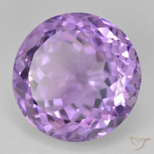 15.16 ct Violet Amethyst Stone, Natural Amethyst in Round Facet Shape for Sale