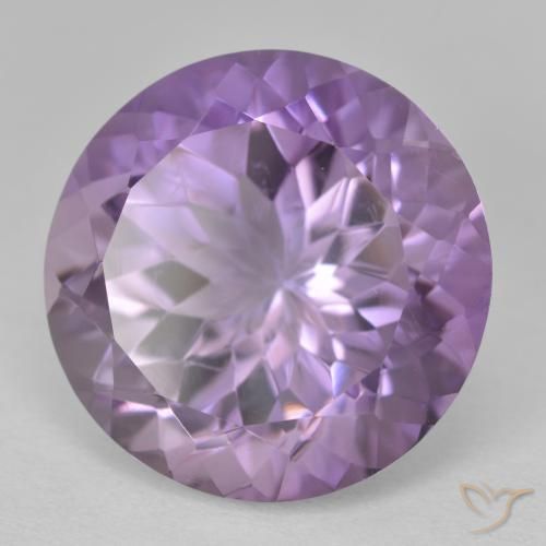 14.14 ct Violet Amethyst Stone, Natural Amethyst in Round Facet Shape for Sale