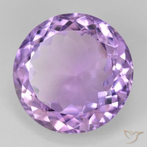14.18 ct Violet Amethyst Stone, Natural Amethyst in Round Facet Shape for Sale