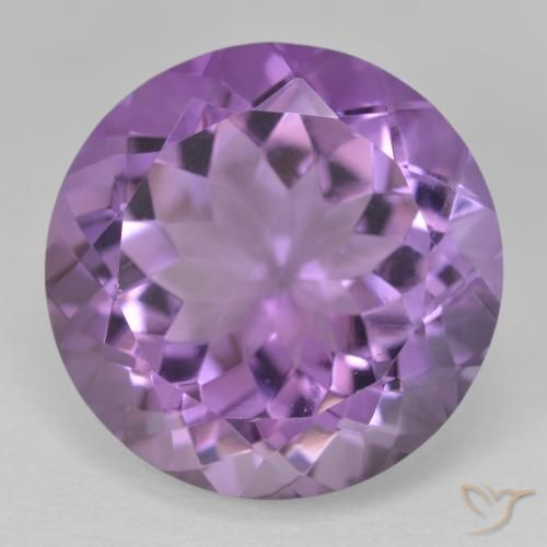 13.46ct Natural Medium Violet-Pink Amethyst, Round, VVS-VS
