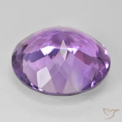 Amethyst Gemstone in 20 mm (calibrated) Size for Sale, Amethyst Stone in Pinkish Violet Color