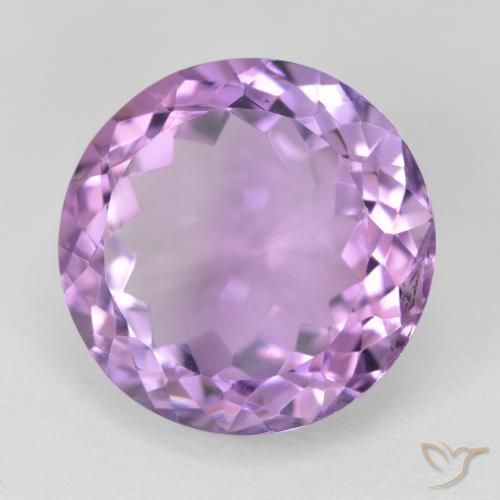 14.19 ct Violet Amethyst Stone, Natural Amethyst in Round Facet Shape for Sale