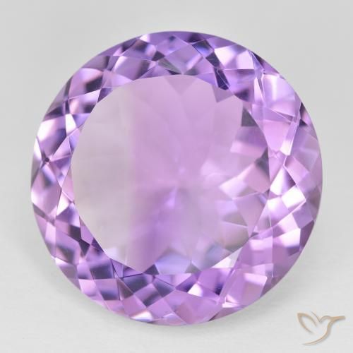 23.32 ct Violet Amethyst Stone, Natural Amethyst in Round Facet Shape for Sale