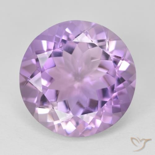 12.67ct Natural Medium Pink Violet Amethyst, Round, VVS