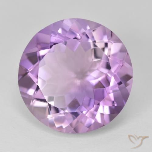 12.67 ct Violet Amethyst Stone, Natural Amethyst in Round Facet Shape for Sale