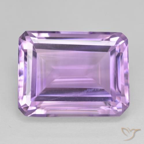 19.87ct Natural Medium Violet Amethyst, Emerald Cut, VVS