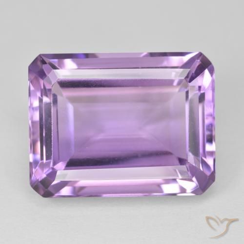 18.77ct Natural Medium Violet Amethyst, Emerald Cut, VVS