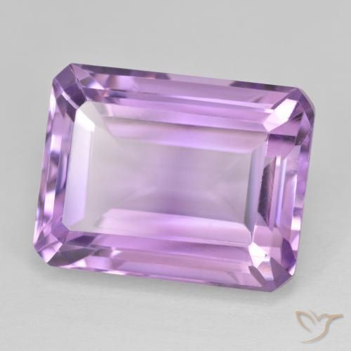 18.77 ct Violet Amethyst Stone, Natural Amethyst in Octagon Step Cut Shape for Sale
