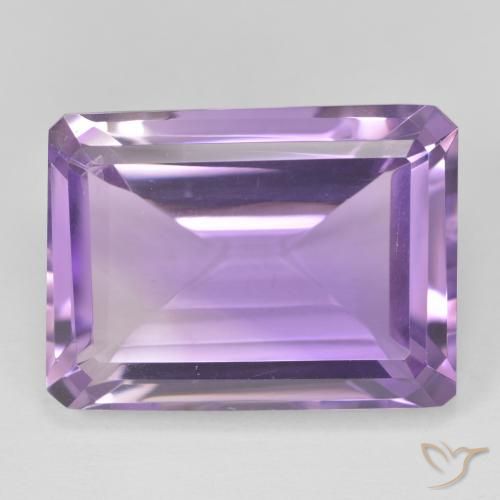 20.96ct Natural Medium Violet Amethyst, Emerald Cut, VVS