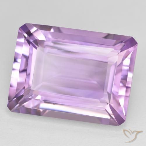 21.50 ct Violet Amethyst Stone, Natural Amethyst in Octagon Step Cut Shape for Sale