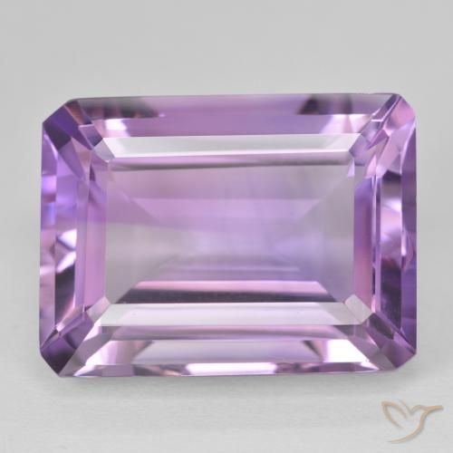 22.05ct Natural Medium Light Purplish-Violet Amethyst, Emerald Cut, VVS