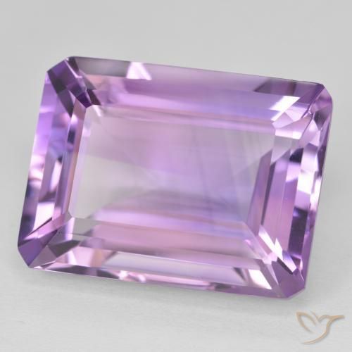 22.05 ct Violet Amethyst Stone, Natural Amethyst in Octagon Step Cut Shape for Sale