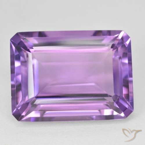 21.82ct Natural Deep Violet Amethyst, Emerald Cut, VVS
