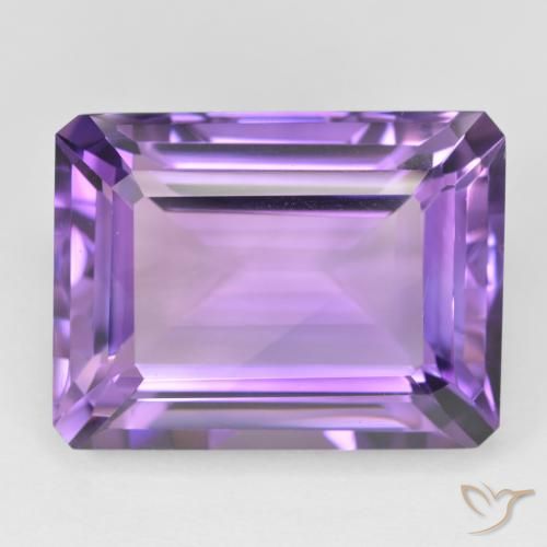 22.70ct Natural Medium Violet Amethyst, Emerald Cut, VVS-VS