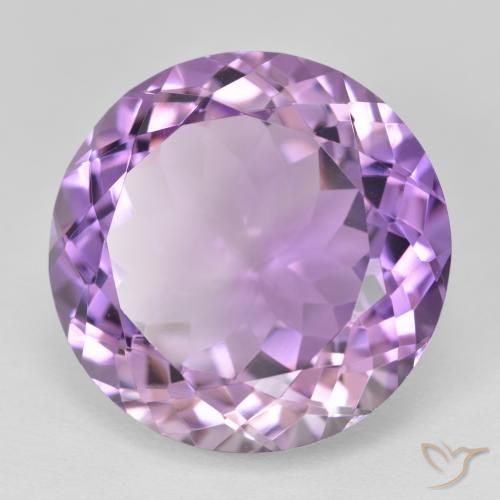 26.80 ct Violet Amethyst Stone, Natural Amethyst in Round Facet Shape for Sale