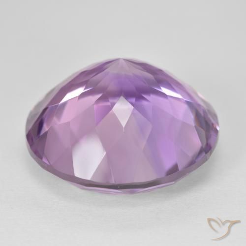 Amethyst Gemstone in 20 mm (calibrated) Size for Sale, Amethyst Stone in Medium Pink Violet Color