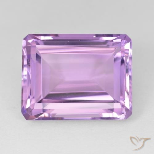 19.79ct Natural Pinkish Violet Amethyst, Emerald Cut, VVS-VS