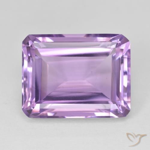 19.13ct Natural Pinkish Violet Amethyst, Emerald Cut, VS