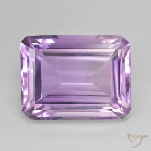 18.72ct Natural Pinkish Violet Amethyst, Emerald Cut, VVS-VS