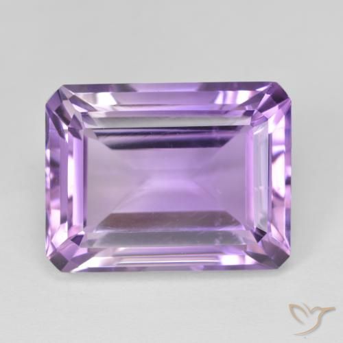 17.93ct Natural Medium Violet Amethyst, Emerald Cut, VS