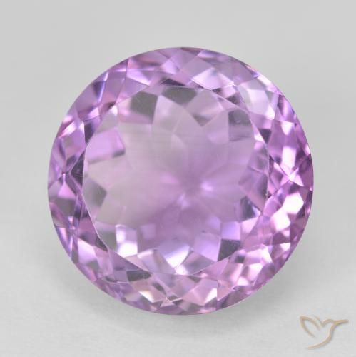 13.33 ct Violet Amethyst Stone, Natural Amethyst in Round Facet Shape for Sale