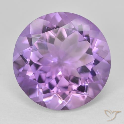 12.86ct Natural Medium Pink Violet Amethyst, Round, VVS