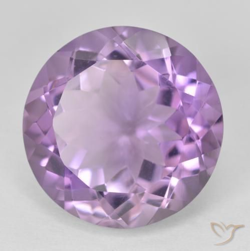 13.53 ct Violet Amethyst Stone, Natural Amethyst in Round Facet Shape for Sale
