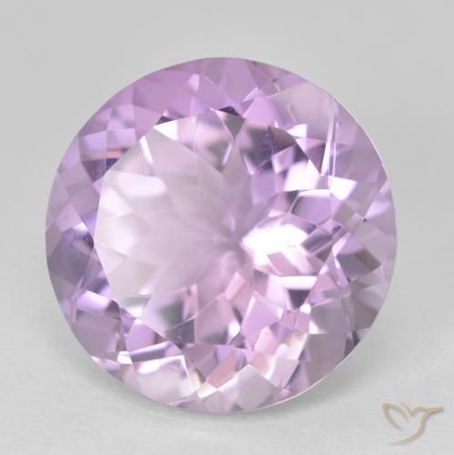 12.84 ct Violet Amethyst Stone, Natural Amethyst in Round Facet Shape for Sale