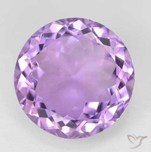 14.24 ct Round Cut Amethyst, 16.2 mm From Brazil, Photo A