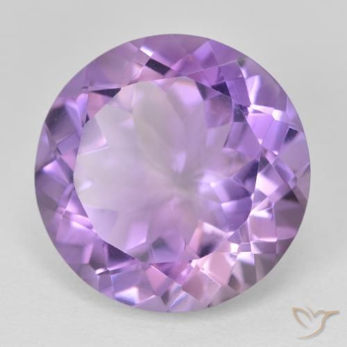 13.06 ct Violet Amethyst Stone, Natural Amethyst in Round Facet Shape for Sale