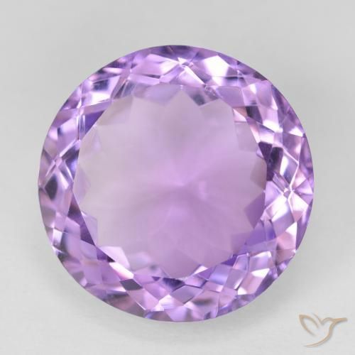 13.48 ct Violet Amethyst Stone, Natural Amethyst in Round Facet Shape for Sale