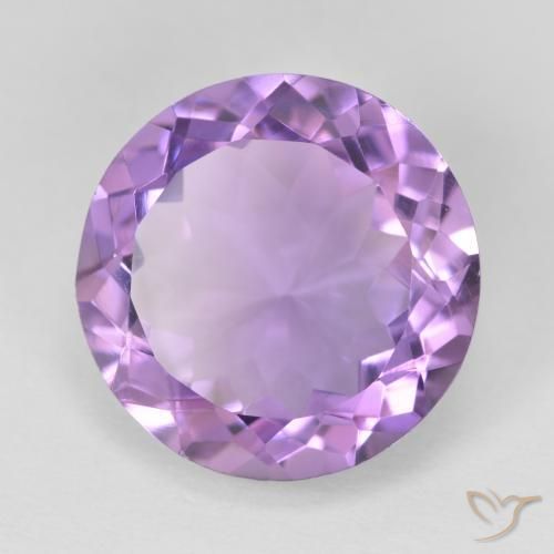 10.49 ct Violet Amethyst Stone, Natural Amethyst in Round Facet Shape for Sale
