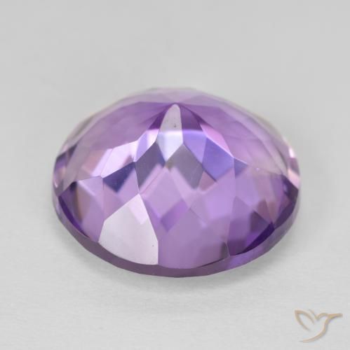 Amethyst Gemstone in 15 mm (calibrated) Size for Sale, Amethyst Stone in Intense Violet Color