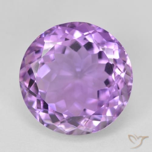 12.59 ct Round Cut Amethyst, 15.1 mm From Brazil, Photo A