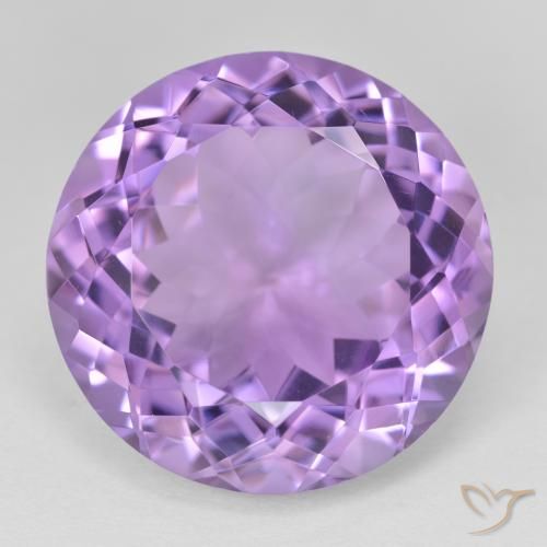 25.83ct Natural Medium Violet Amethyst, Round, VVS