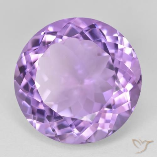 25.83 ct Violet Amethyst Stone, Natural Amethyst in Round Facet Shape for Sale