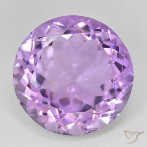 25.66ct Natural Medium Violet Amethyst, Round, VVS