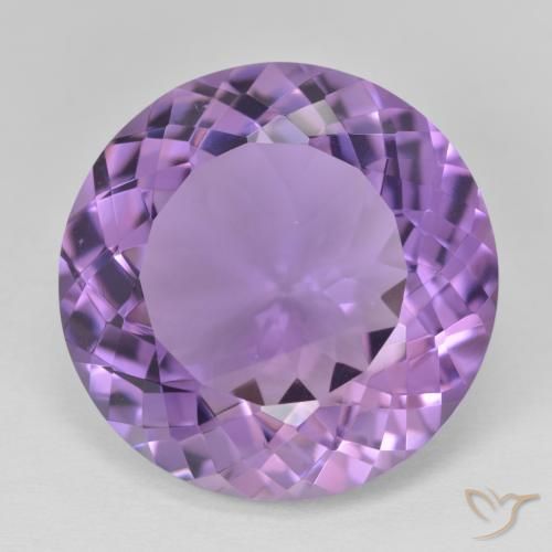 22.99ct Natural Medium Violet Amethyst, Round, VVS