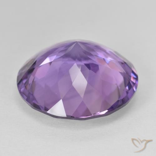 Amethyst Gemstone in 20 mm (calibrated) Size for Sale, Amethyst Stone in Medium Violet Color