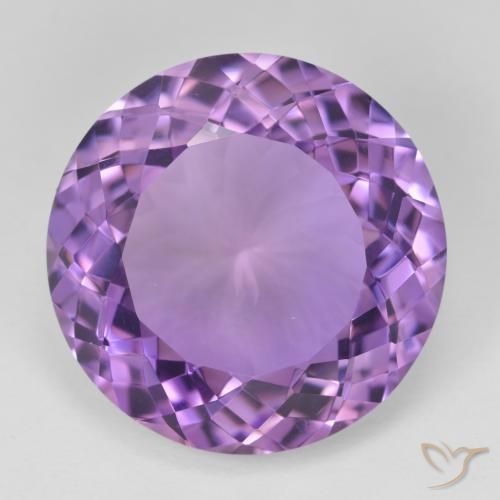 24.81ct Natural Deep Violet Amethyst, Round, VVS