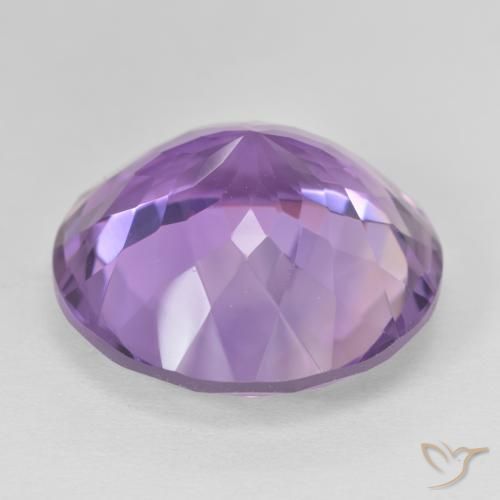 Amethyst Gemstone in 20 mm (calibrated) Size for Sale, Amethyst Stone in Medium Light Purplish-Violet Color