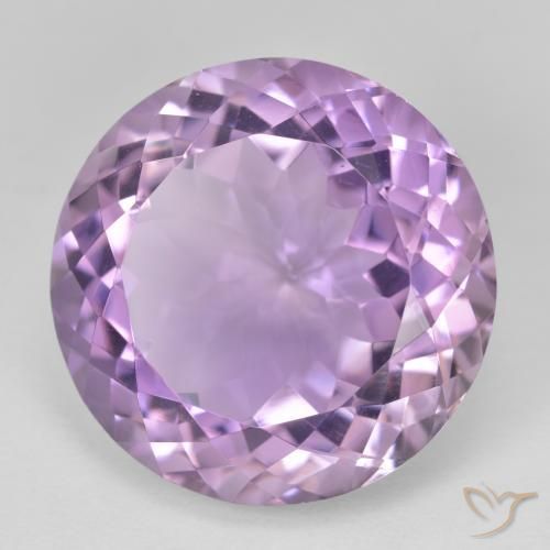 26.75 ct Violet Amethyst Stone, Natural Amethyst in Round Facet Shape for Sale