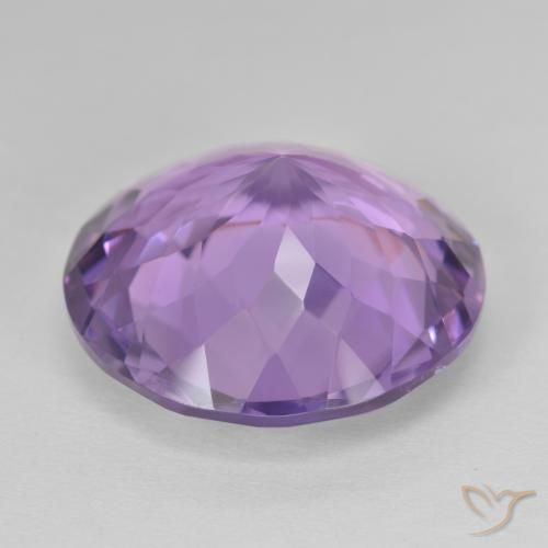 Amethyst Gemstone in 20 mm (calibrated) Size for Sale, Amethyst Stone in Medium Light Purplish-Violet Color