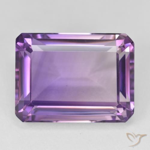 24.96ct Natural Medium Violet Amethyst, Emerald Cut, VVS-VS