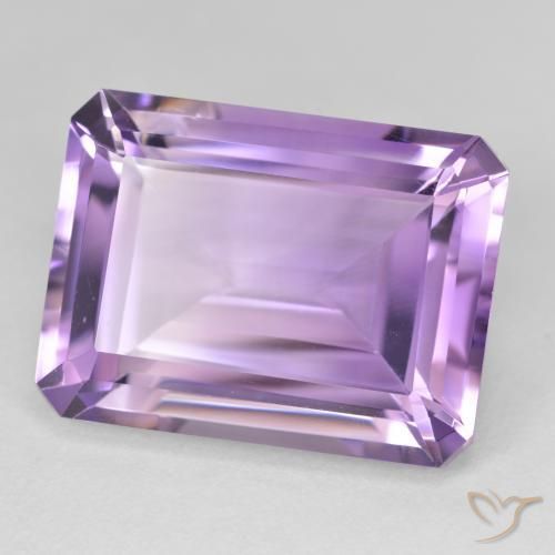 22.65 ct Violet Amethyst Stone, Natural Amethyst in Octagon Step Cut Shape for Sale