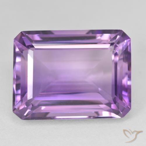 23.68ct Natural Purplish Violet Amethyst, Emerald Cut, VVS