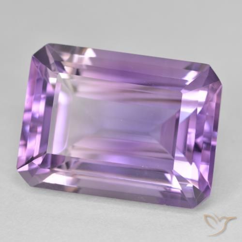 23.51ct Natural Medium Purplish Violet Amethyst, Emerald Cut, VVS-VS
