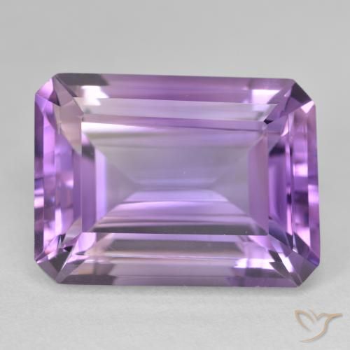 23.51 ct Violet Amethyst Stone, Natural Amethyst in Octagon Step Cut Shape for Sale